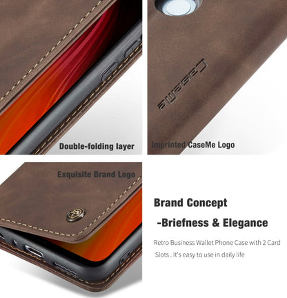 For Xiaomi Redmi Note 8 CaseMe-013 Multifunctional Horizontal Flip Leather Case with Card Slot & Holder & Wallet(Coffee) - Xiaomi Cases by CaseMe | Online Shopping South Africa | PMC Jewellery | Buy Now Pay Later Mobicred