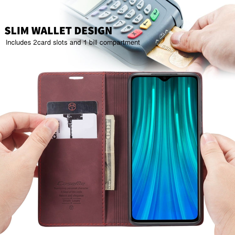 For Xiaomi Redmi Note 8 Pro CaseMe-013 Multifunctional Horizontal Flip Leather Case with Card Slot & Holder & Wallet(Wine Red) - Xiaomi Cases by CaseMe | Online Shopping South Africa | PMC Jewellery | Buy Now Pay Later Mobicred