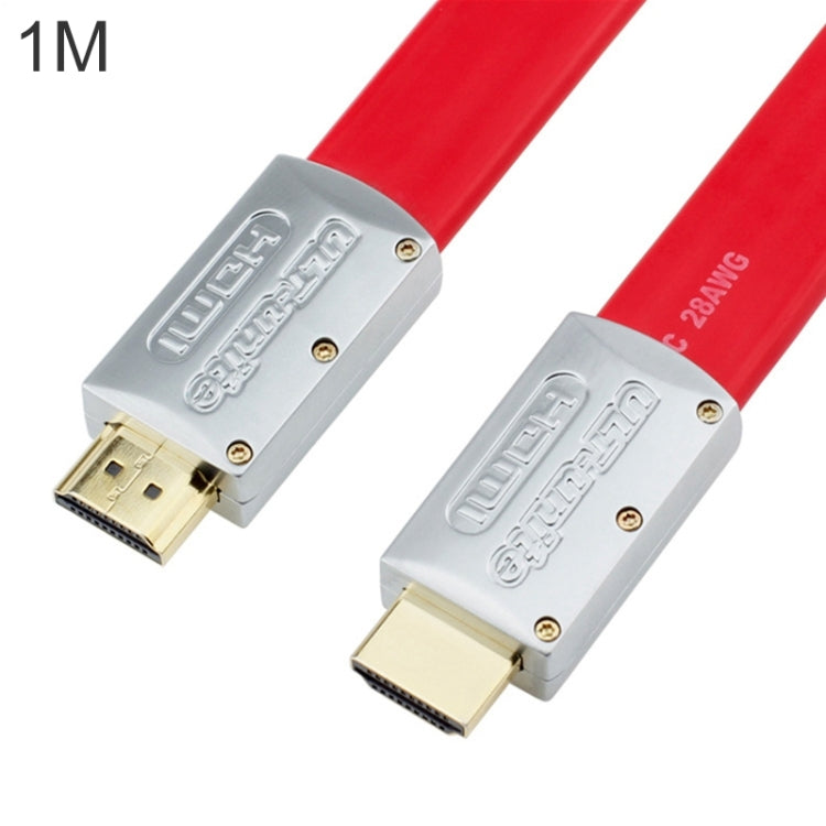 ULT-unite 4K Ultra HD Gold-plated HDMI to HDMI Flat Cable, Cable Length:1m(Red) - free shipping - PMC Jewellery - Order now!