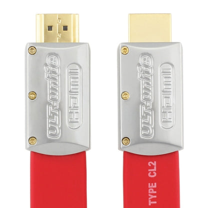 ULT-unite 4K Ultra HD Gold-plated HDMI to HDMI Flat Cable, Cable Length:2m(Red) - Cable by ult-unite | Online Shopping South Africa | PMC Jewellery | Buy Now Pay Later Mobicred