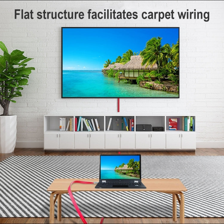ULT-unite 4K Ultra HD Gold-plated HDMI to HDMI Flat Cable, Cable Length:5m(Red) - free shipping - PMC Jewellery - Order now!