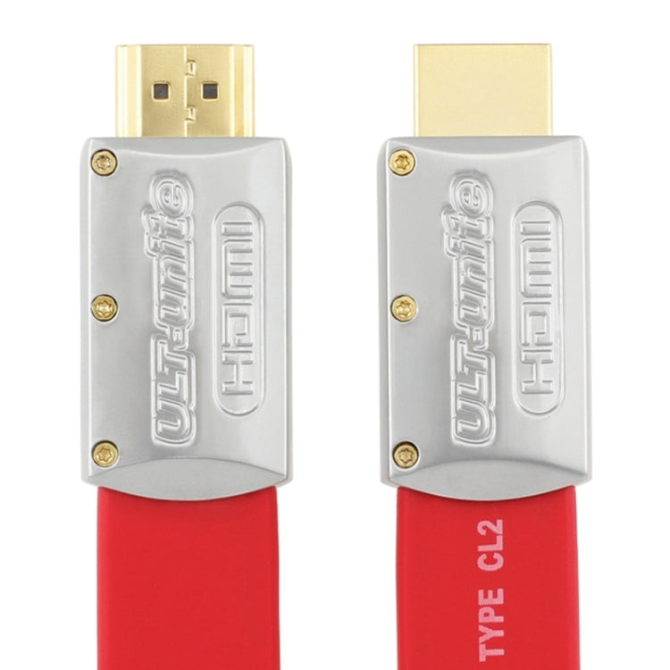 ULT-unite 4K Ultra HD Gold-plated HDMI to HDMI Flat Cable, Cable Length:20m(Red) - free shipping - PMC Jewellery - Order now!