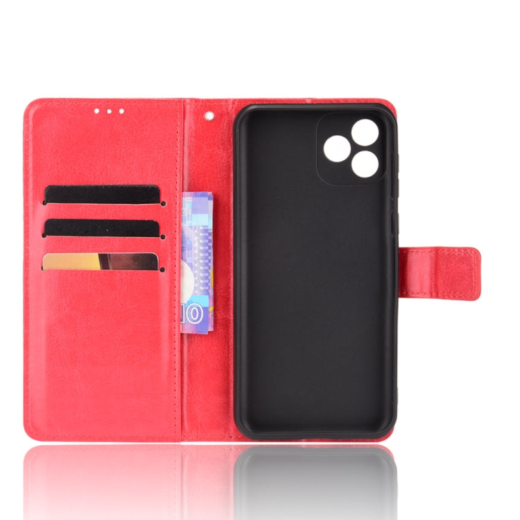For Blackview Oscal C20 Crazy Horse Texture Horizontal Flip Leather Case with Holder & Card Slots & Lanyard(Red) - More Brand by PMC Jewellery | Online Shopping South Africa | PMC Jewellery | Buy Now Pay Later Mobicred