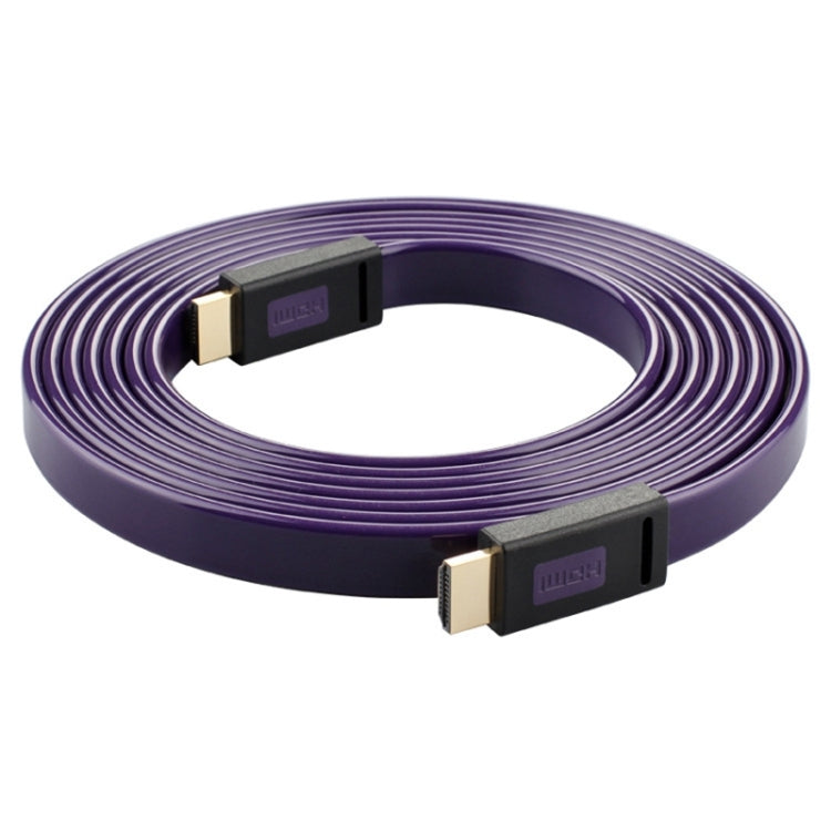 ULT-unite 4K Ultra HD Gold-plated HDMI to HDMI Flat Cable, Cable Length:5m(Transparent Purple) - Cable by ult-unite | Online Shopping South Africa | PMC Jewellery | Buy Now Pay Later Mobicred