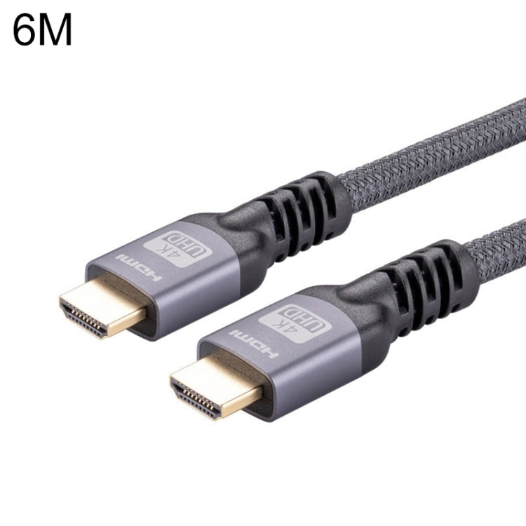 HDMI 2.0 Male to HDMI 2.0 Male 4K Ultra-HD Braided Adapter Cable, Cable Length:6m(Grey) - Cable by PMC Jewellery | Online Shopping South Africa | PMC Jewellery | Buy Now Pay Later Mobicred