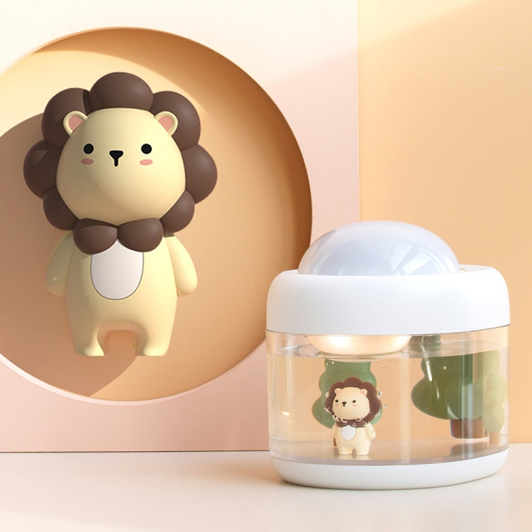 J221 Multifunctional Night Light Projection Humidifier(White Lion) - Air Purifiers & Accessories by PMc TechLife | Online Shopping South Africa | PMc TechLife | Buy Now Pay Later Mobicred
