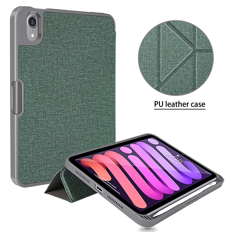 For iPad mini 6 / mini 2024 Mutural Multi-fold Smart Leather Tablet Case(Red) - free shipping - PMC TechLife - Order now!