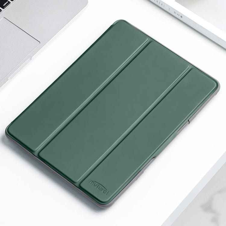 For iPad mini 6 / mini 2024 Mutural Horizontal Flip Tablet Case with Holder & Pen Slot(Dark Green) - free shipping - PMC TechLife - Order now!