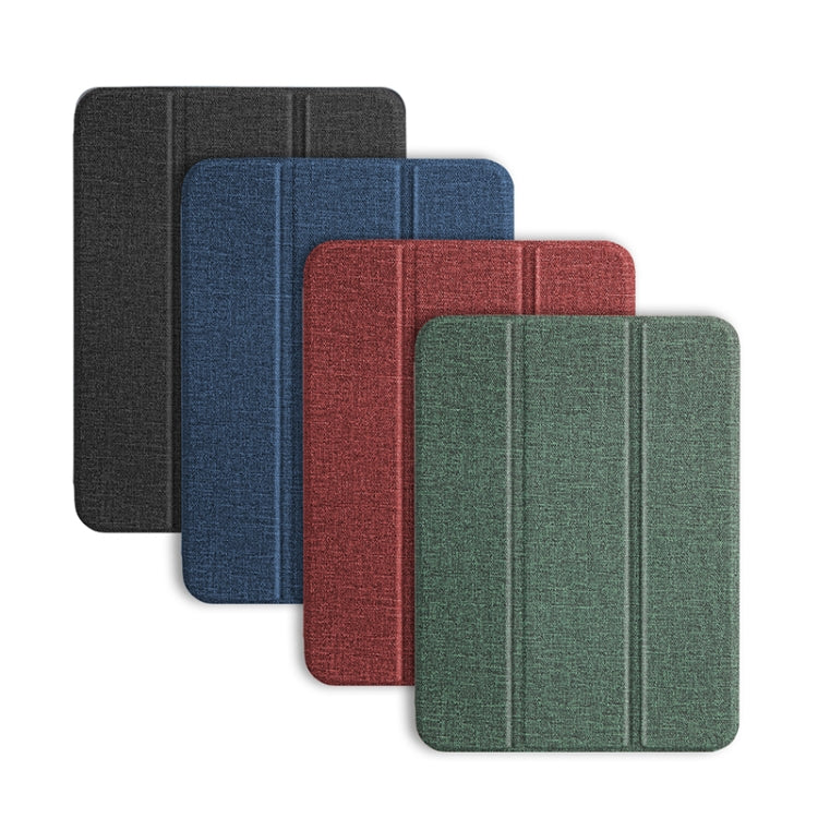 For iPad mini 6 / mini 2024 Mutural YASHI Series Cloth Pattern Texture Horizontal Flip Tablet Case(Black) - free shipping - PMC TechLife - Order now!