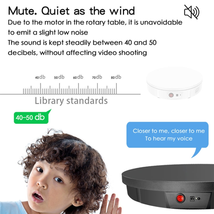 52cm Remote Control Electric Rotating Turntable Display Stand Video Shooting Props Turntable, Plug-in Power, Power Plug:UK Plug(Black) - free shipping - PMC TechLife - Order now!