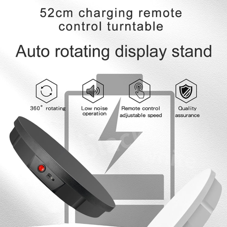 52cm Remote Control Electric Rotating Turntable Display Stand Video Shooting Props Turntable, Charging Power, Power Plug:UK Plug(Black) - free shipping - PMC TechLife - Order now!
