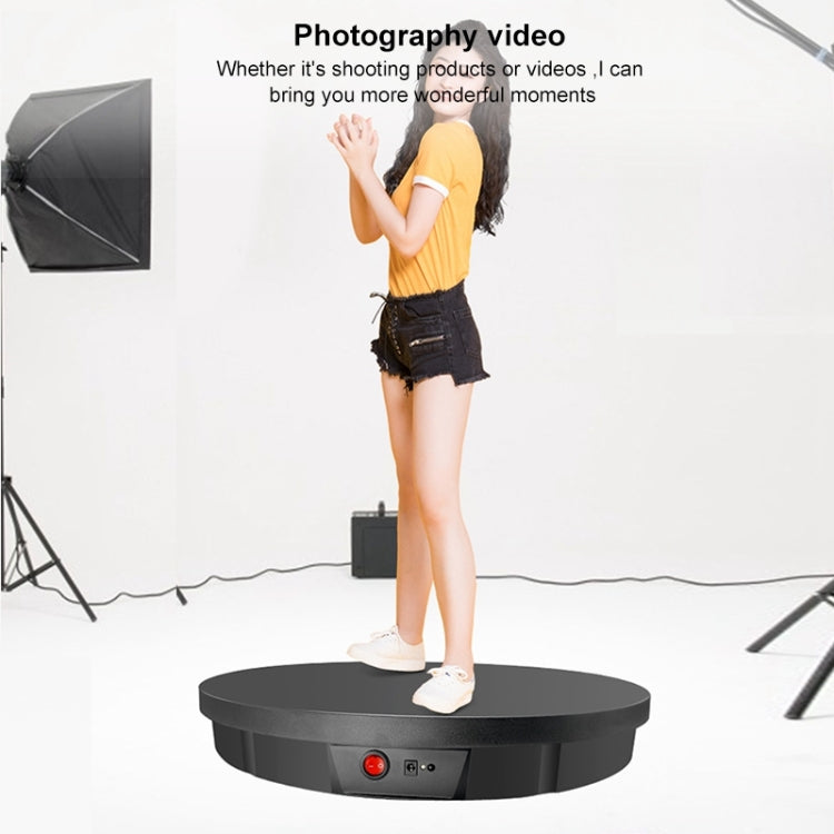 52cm Remote Control Electric Rotating Turntable Display Stand Video Shooting Props Turntable, Charging Power, Power Plug:UK Plug(Black) - free shipping - PMC TechLife - Order now!