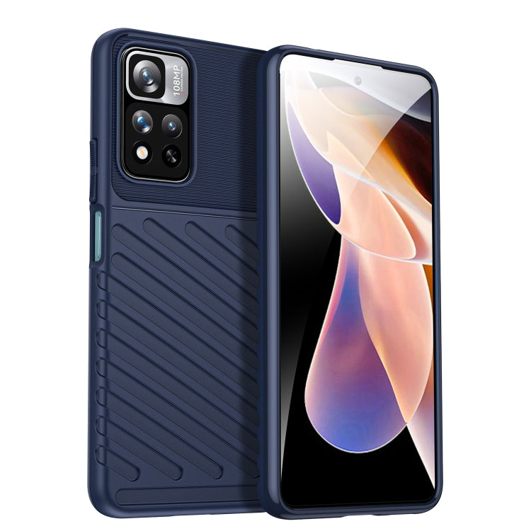 For Xiaomi Redmi Note 11 Pro / Note 11 Pro+ Thunderbolt Shockproof TPU Soft Phone Case(Blue) - Xiaomi Cases by PMC TechLife | Online Shopping South Africa | PMC TechLife | Buy Now Pay Later Mobicred
