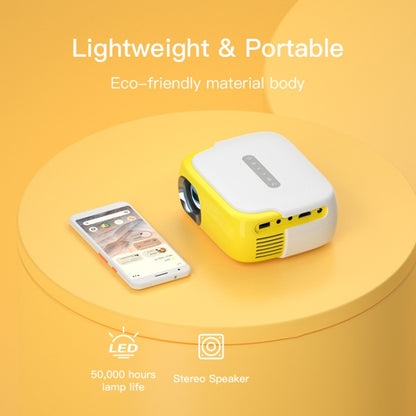 DR-860 1920x1080 1000 Lumens Portable Home Theater LED Projector, Plug Type:UK Plug(Yellow  White) - LED Projector by PMC Jewellery | Online Shopping South Africa | PMC Jewellery | Buy Now Pay Later Mobicred