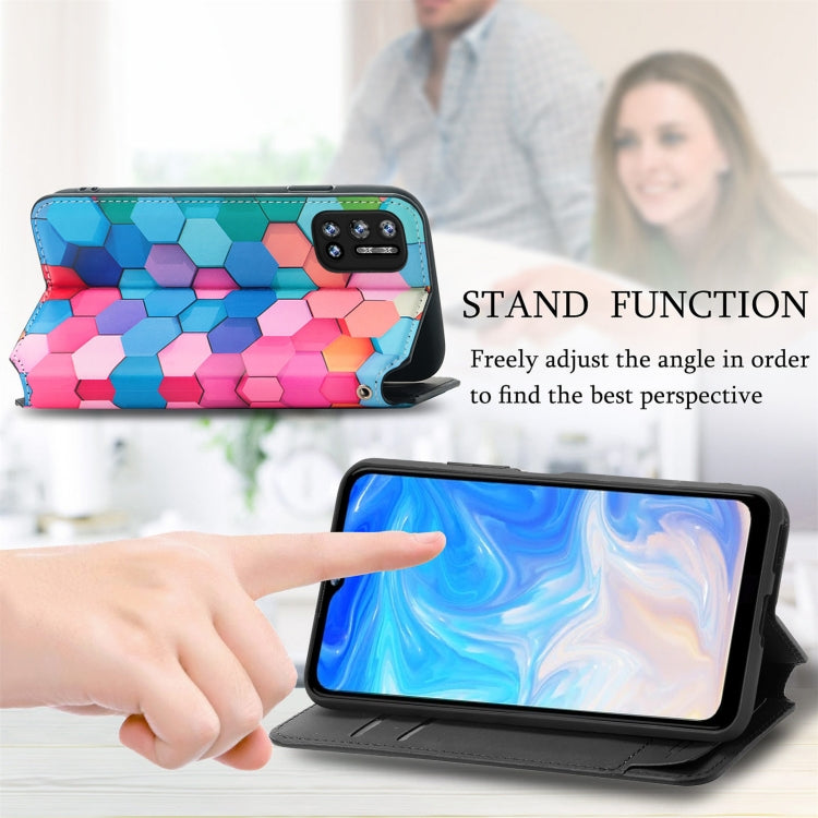 For Doogee N40 Pro CaseNeo Colorful Magnetic Leather Case with Holder & Card Slot & Wallet(Colorful Cube) - More Brand by PMC Jewellery | Online Shopping South Africa | PMC Jewellery | Buy Now Pay Later Mobicred