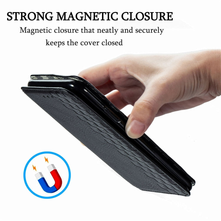 For Doogee N40 Pro Cubic Grid Pressed Horizontal Flip Magnetic Leather Case with Holder & Card Slots & Wallet(Black) - More Brand by PMC TechLife | Online Shopping South Africa | PMC TechLife | Buy Now Pay Later Mobicred