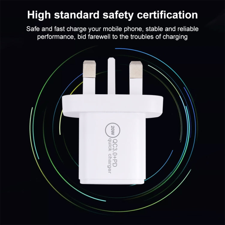 20WACB 20W QC3.0 + PD Quick Charger, Plug Specification:US Plug(White) - free shipping - PMC Jewellery - Order now!