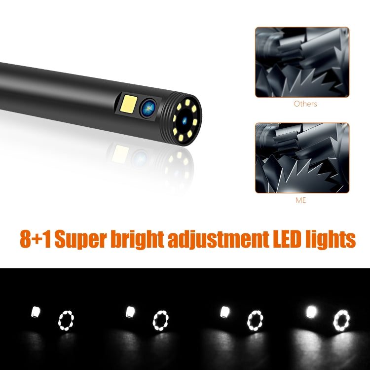 F300 8mm IP68 Waterproof HD Dual Cameras Digital Endoscope, Length:5m Hard Cable(Black) -  by PMC TechLife | Online Shopping South Africa | PMC TechLife | Buy Now Pay Later Mobicred