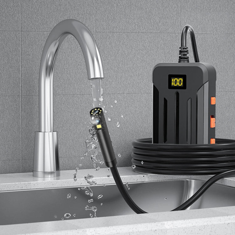 F300 8mm IP68 Waterproof HD Dual Cameras Digital Endoscope, Length:5m Hard Cable(Black) -  by PMC TechLife | Online Shopping South Africa | PMC TechLife | Buy Now Pay Later Mobicred