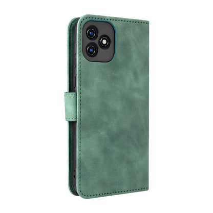 For Blackview Oscal C20 Solid Color Skin Feel Magnetic Buckle Horizontal Flip PU Phone Case(Green) - More Brand by PMC Jewellery | Online Shopping South Africa | PMC Jewellery | Buy Now Pay Later Mobicred