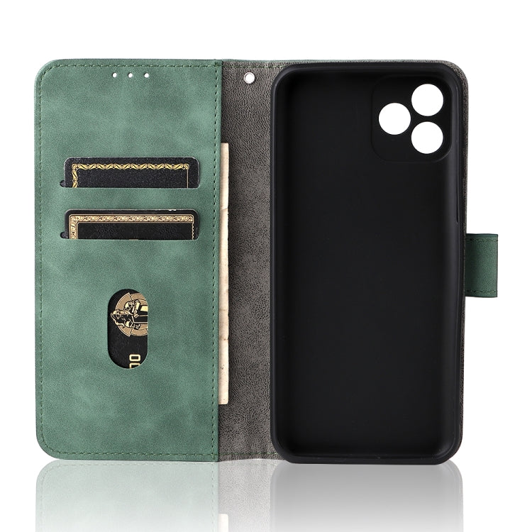 For Blackview Oscal C20 Solid Color Skin Feel Magnetic Buckle Horizontal Flip PU Phone Case(Green) - More Brand by PMC TechLife | Online Shopping South Africa | PMC TechLife | Buy Now Pay Later Mobicred