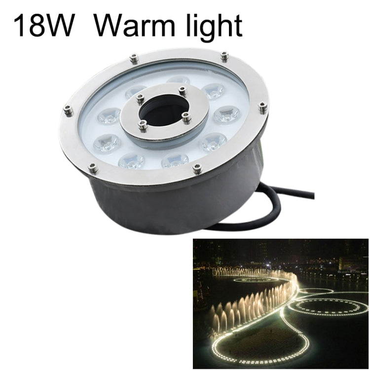18W Landscape Ring LED Aluminum Alloy Underwater Fountain Light(Warm Light) - free shipping - PMC TechLife - Order now!