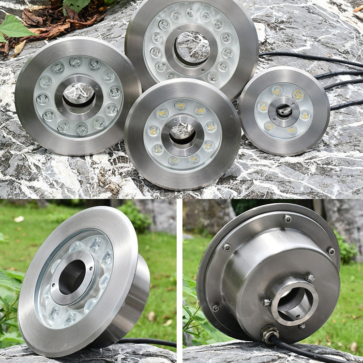 24W Landscape Ring LED Stainless Steel Underwater Fountain Light(Warm Light) - Underwater Lights by PMC TechLife | Online Shopping South Africa | PMC TechLife | Buy Now Pay Later Mobicred