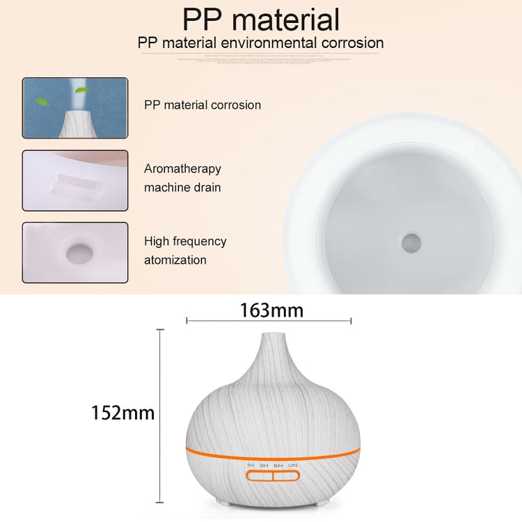 USB 400ml Wood Texture Fragrance Machine Pointed Mouth Humidifier Automatic Alcohol Sprayer with Colorful LED Light(White) - free shipping - PMC TechLife - Order now!