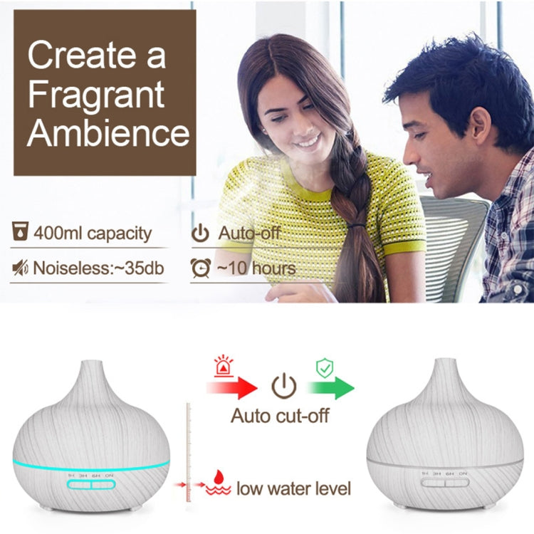 USB 400ml Wood Texture Fragrance Machine Pointed Mouth Humidifier Automatic Alcohol Sprayer with Colorful LED Light(Coffee) - free shipping - PMC TechLife - Order now!