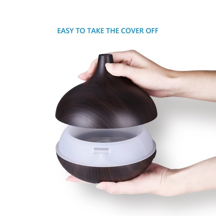 USB 400ml Wood Texture Fragrance Machine Pointed Mouth Humidifier Automatic Alcohol Sprayer with Colorful LED Light & Remote Control(White) - free shipping - PMC TechLife - Order now!