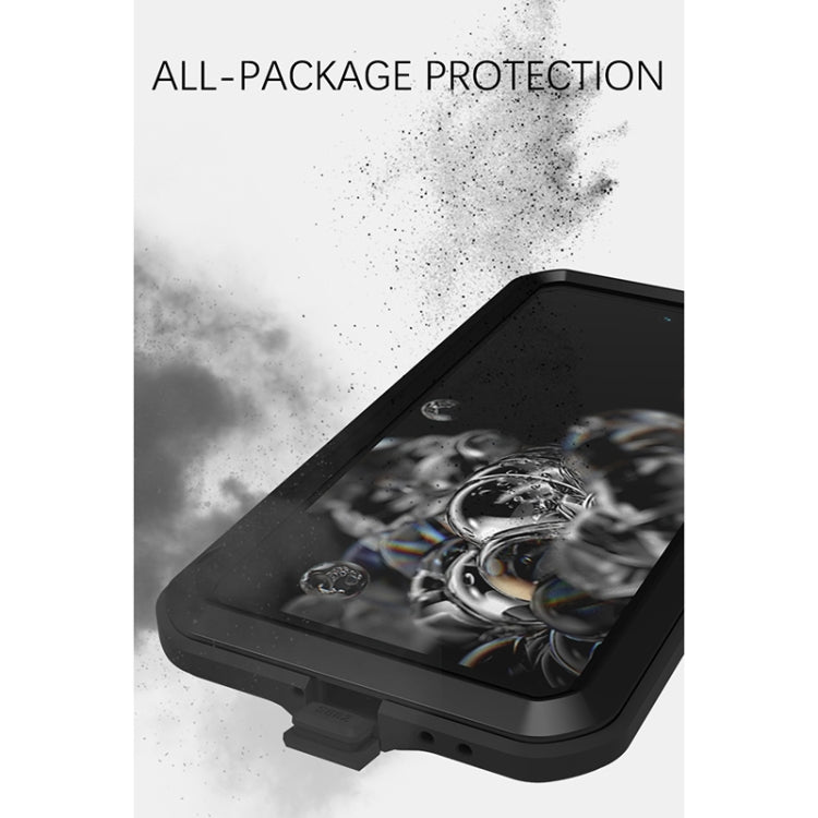 For Samsung Galaxy S21 FE LOVE MEI Metal Shockproof Waterproof Dustproof Protective Phone Case with Glass(Yellow) - free shipping - PMC TechLife - Order now!