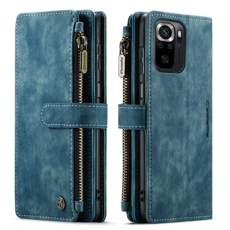 For Xiaomi Redmi Note 10 4G / Redmi Note 10S CaseMe-C30 Multifunctional Horizontal Flip PU + TPU Phone Case(Blue) - Xiaomi Cases by CaseMe | Online Shopping South Africa | PMC Jewellery | Buy Now Pay Later Mobicred