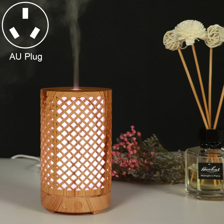 200ml Hollow-out Forest Pattern Wooden Essential Oil Aromatherapy Machine Ultrasonic Humidifier Automatic Alcohol Sprayer, Plug Specification:AU Plug(Light Brown-1) - free shipping - PMC TechLife - Order now!