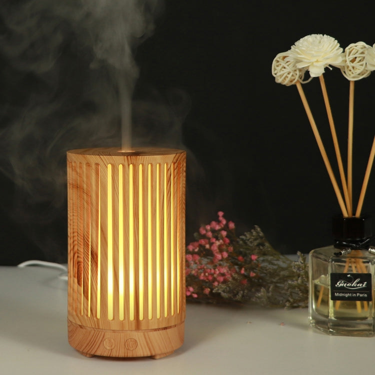 200ml Hollow-out Forest Pattern Wooden Essential Oil Aromatherapy Machine Ultrasonic Humidifier Automatic Alcohol Sprayer, Plug Specification:UK Plug(Light Brown-2) - free shipping - PMC TechLife - Order now!