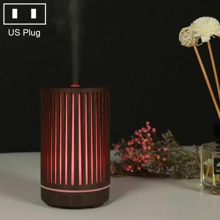 200ml Hollow-out Forest Pattern Wooden Essential Oil Aromatherapy Machine Ultrasonic Humidifier Automatic Alcohol Sprayer, Plug Specification:US Plug(Dark Brown-2) - free shipping - PMC TechLife - Order now!