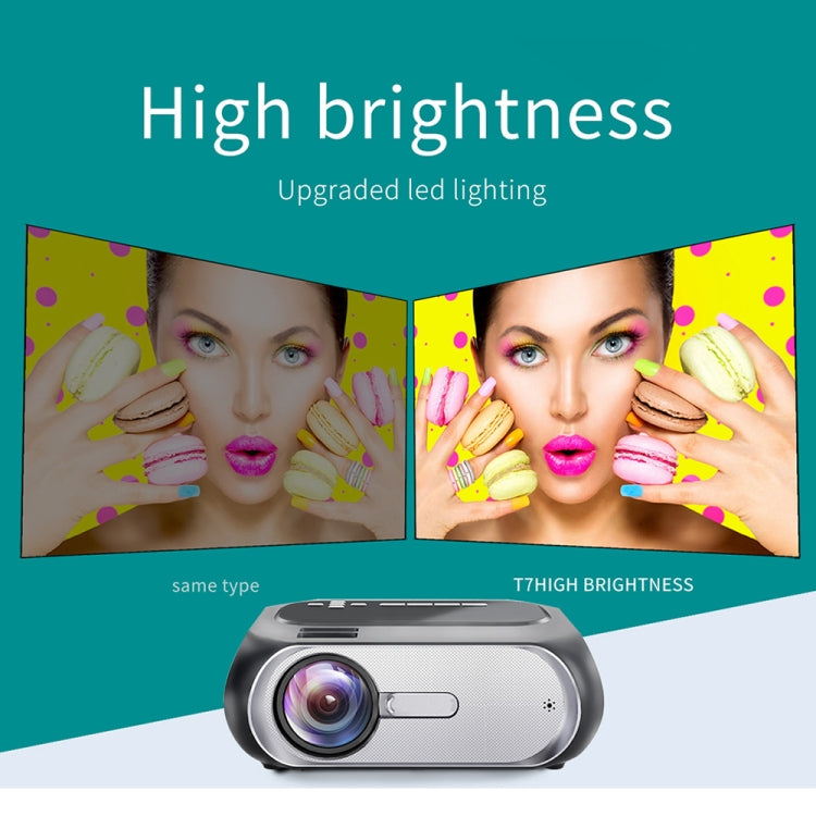 T7 1920x1080P 200 ANSI Portable Home Theater LED HD Digital Projector, Basic Version, AU Plug(Black) - LED Projector by PMC TechLife | Online Shopping South Africa | PMC TechLife | Buy Now Pay Later Mobicred