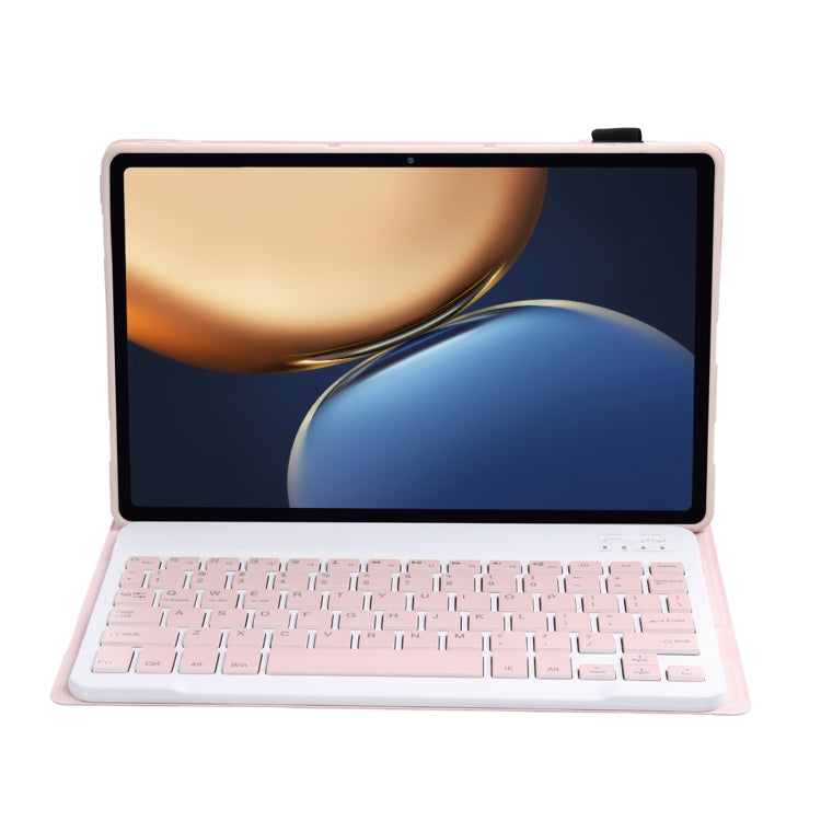 AHV7 Lambskin Texture Ultra-thin Bluetooth Keyboard Leather Tablet Case For Honor Tablet V7 Pro(Pink) - Huawei Keyboard by PMC TechLife | Online Shopping South Africa | PMC TechLife