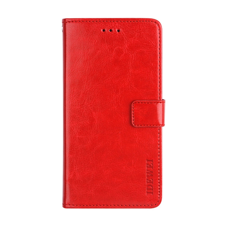 For Cubot X50 idewei Crazy Horse Texture Leather Case with Holder & Card Slots & Wallet(Red) - free shipping - PMC Jewellery - Order now!