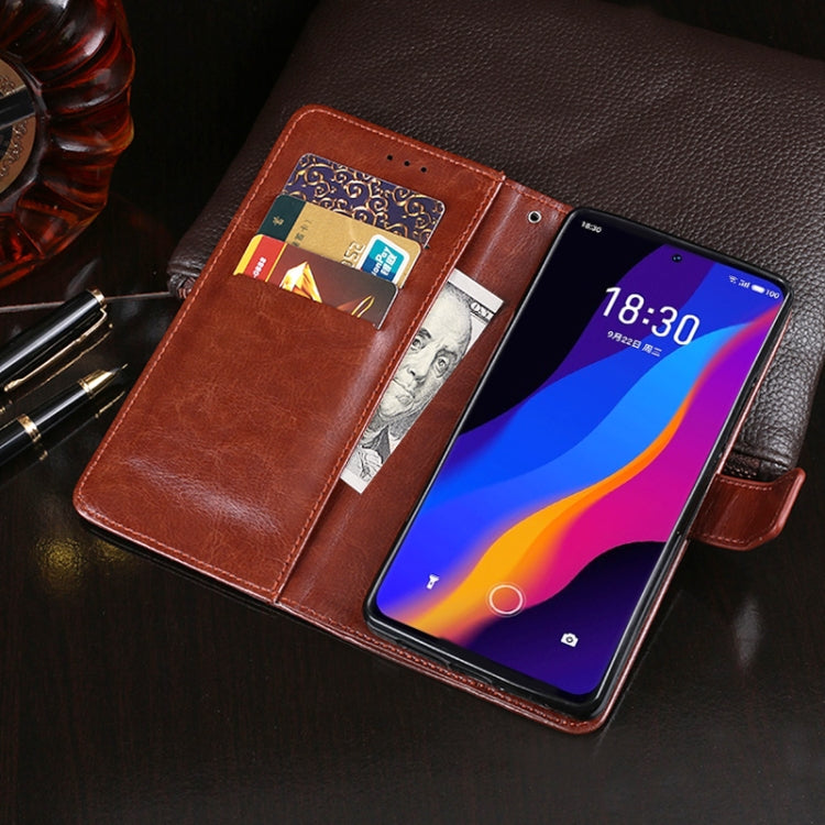 For Meizu 18x idewei Crazy Horse Texture Leather Case with Holder & Card Slots & Wallet(Black) - Meizu by idewei | Online Shopping South Africa | PMC Jewellery | Buy Now Pay Later Mobicred