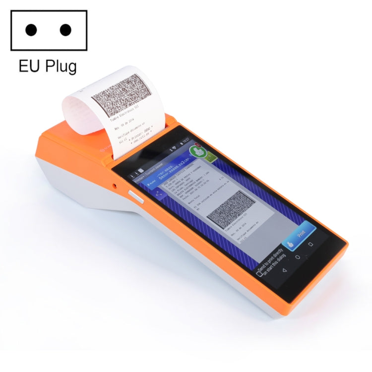SGT-SP01 5.5 inch HD Screen Handheld POS Receipt Printer, Suit Version, EU Plug(Orange) - Receipt Printers by PMC Jewellery | Online Shopping South Africa | PMC Jewellery | Buy Now Pay Later Mobicred