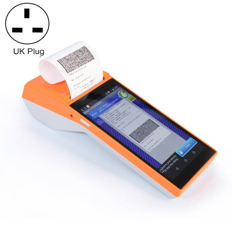 SGT-SP01 5.5 inch HD Screen Handheld POS Receipt Printer, Suit Version, UK Plug(Orange) - Receipt Printers by PMC Jewellery | Online Shopping South Africa | PMC Jewellery | Buy Now Pay Later Mobicred