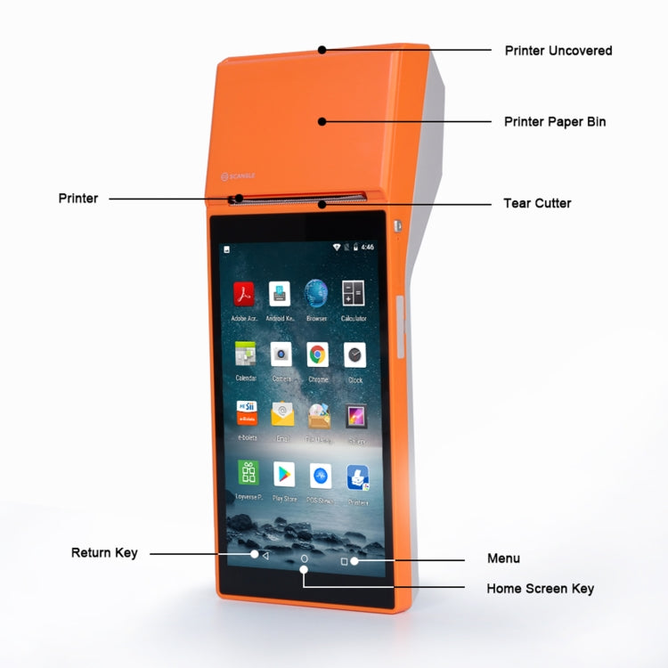 SGT-SP01 5.5 inch HD Screen Handheld POS Receipt Printer, Suit Version, UK Plug(Blue) - Receipt Printers by PMC Jewellery | Online Shopping South Africa | PMC Jewellery | Buy Now Pay Later Mobicred