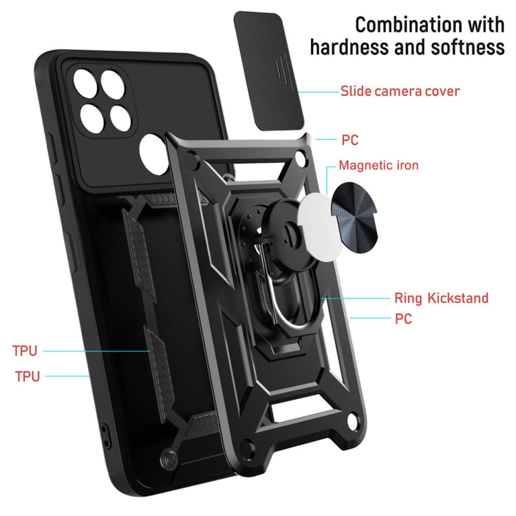 For OPPO Realme C21/C20/C11 2021 Sliding Camera Cover Design TPU+PC Phone Protective Case(Blue) - Realme Cases by PMC TechLife | Online Shopping South Africa | PMC TechLife | Buy Now Pay Later Mobicred