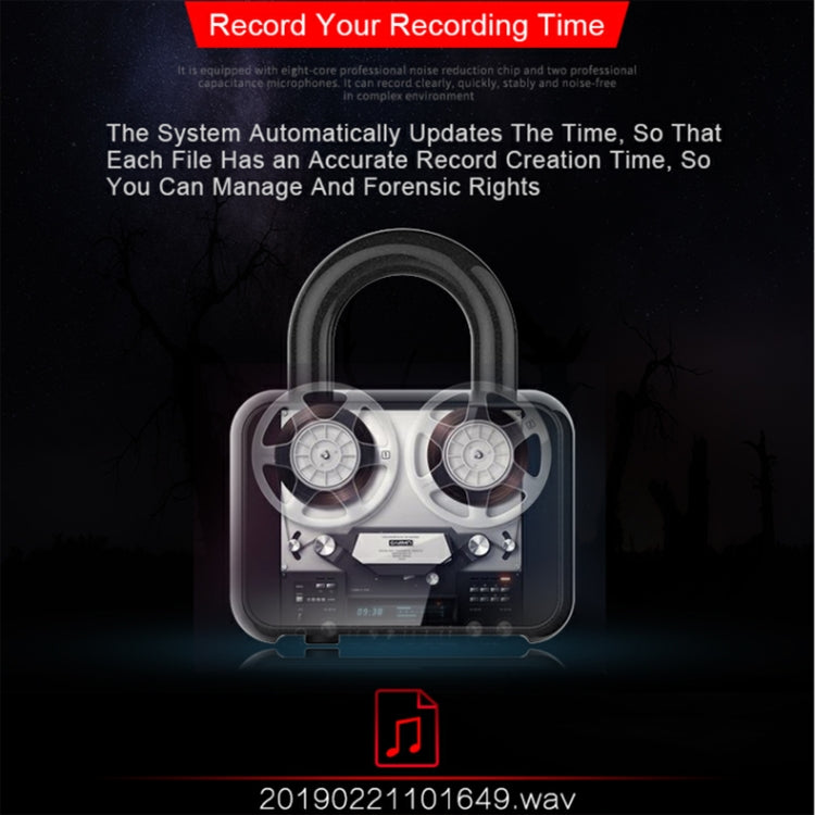 Q11 Intelligent HD Noise Reduction Lock Voice Recorder, Capacity:16GB(Black) - Recording Pen by PMC TechLife | Online Shopping South Africa | PMC TechLife | Buy Now Pay Later Mobicred