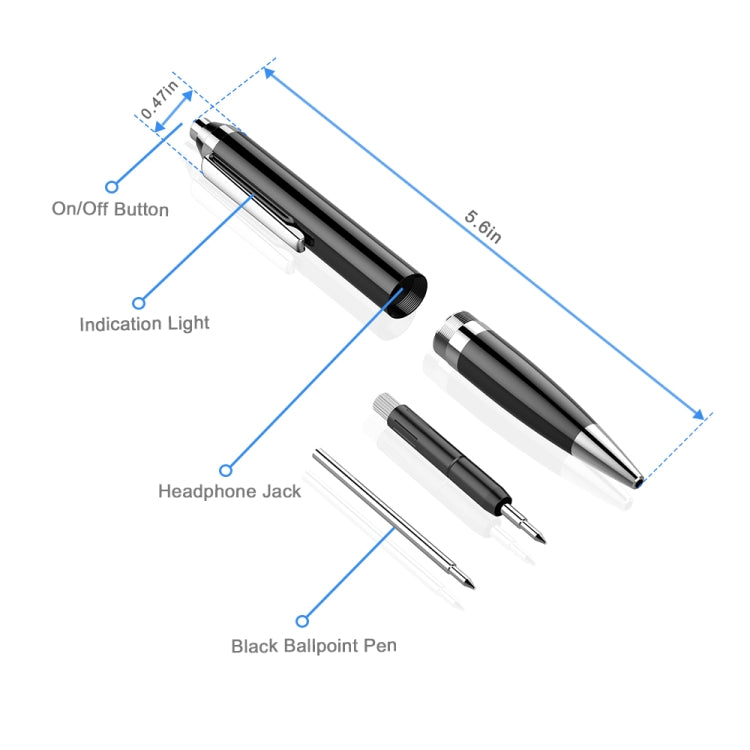 Q90 Intelligent HD Digital Noise Reduction Recording Pen, Capacity:4GB(Black) - Recording Pen by PMC Jewellery | Online Shopping South Africa | PMC Jewellery | Buy Now Pay Later Mobicred