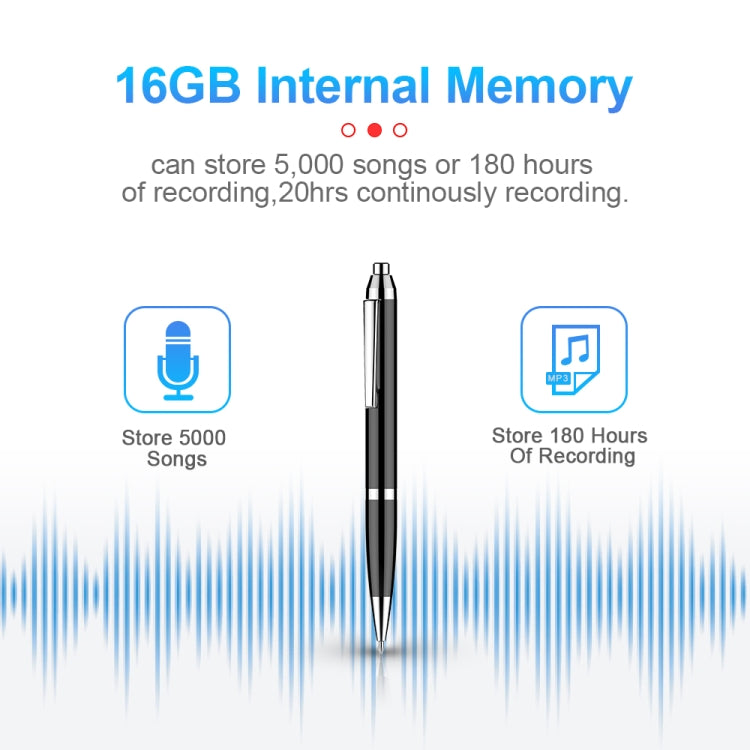 Q90 Intelligent HD Digital Noise Reduction Recording Pen, Capacity:16GB(Black) - Recording Pen by PMC TechLife | Online Shopping South Africa | PMC TechLife | Buy Now Pay Later Mobicred