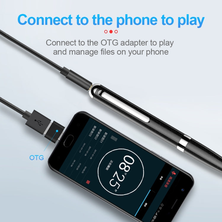 Q96 Intelligent HD Digital Noise Reduction Recording Pen, Capacity:16GB(Black) - free shipping - PMC TechLife - Order now!