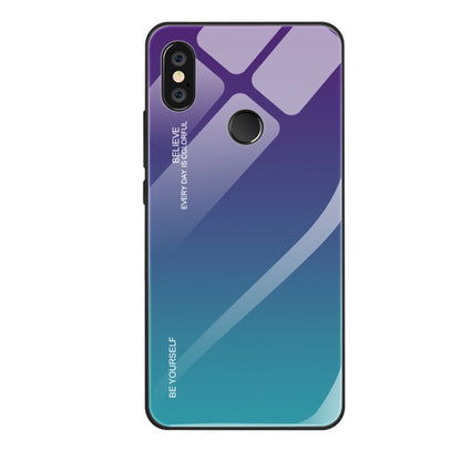 For Xiaomi Redmi Note 5 Pro Gradient Color Glass Case(Purple) - Xiaomi Cases by PMC Jewellery | Online Shopping South Africa | PMC Jewellery