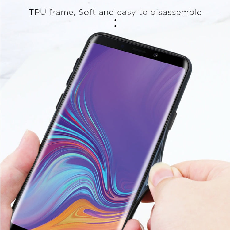 For Galaxy A9 (2018) Gradient Color Glass Case(Light Purple) - Galaxy Phone Cases by PMC Jewellery | Online Shopping South Africa | PMC Jewellery