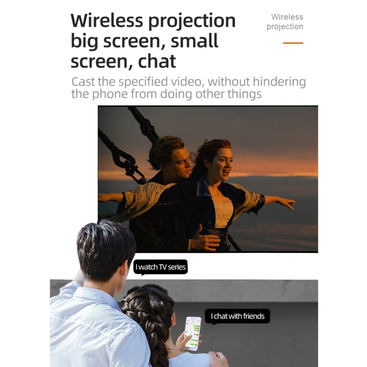 T20 320x240 400 Lumens Portable Home Theater LED HD Digital Projector, Same Screen Version, EU Plug(White Yellow) - LED Projector by PMC TechLife | Online Shopping South Africa | PMC TechLife | Buy Now Pay Later Mobicred